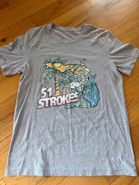 Graphic 51 Strokes Tee in Heather Gray with Pastel Print